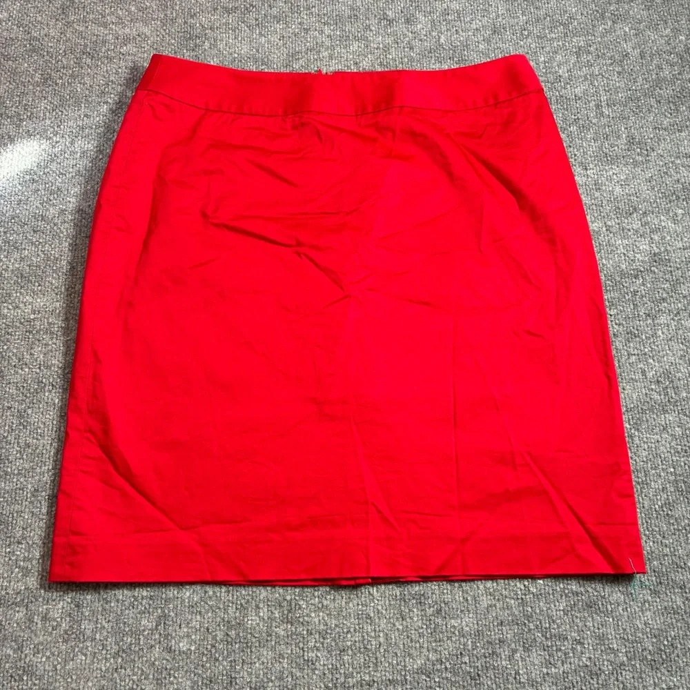 Talbots Pencil Skirt Womens‎ 12P Red Petite Cotton Blend Career Office